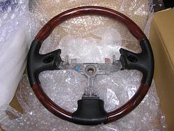 Wood &amp; Leather Steering Wheel + Shift Knob-wood-wheel-front.jpg