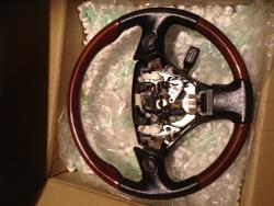 02-05 GS300 OEM wood steering wheel w/ tip tronic controls (black/cherry wood)-photo-3.jpg