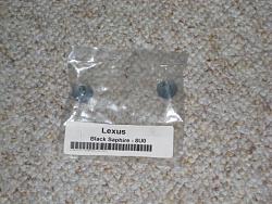 Lexus Front License Plate Bumper Plugs - Black Sapphire Pearl -  (SoCal)-img_5326.jpg