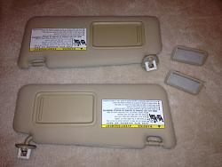 Interior upper trim pieces tan-lexus-visors.jpg