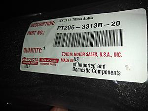 2013-2015 ES350? Floor Mats / Rear Carpet OEM *NEW*-img_20170926_192952.jpg