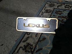 FS : Lexus mini-plate front vanity plate GOLD-photo-2-.jpg