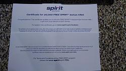 Two (2) Spirit Airlines voucher 20,000 miles each-2014-01-29-20.40.51.jpg