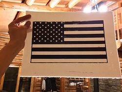  Rives BFK American Flag Limestone Lithograph Jasper Johns Homage-process_4.jpg