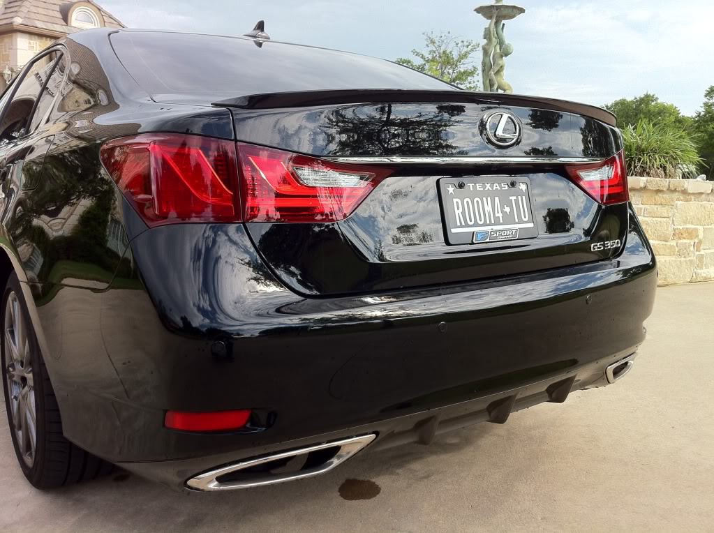 Red Out Tail Lights With Custom Plates And Black F Sport Frame Clublexus Lexus Forum Discussion