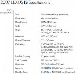 Lexus IS - Leg &amp; Head Room (Vehicle comparison)-specs-leg-room.jpg