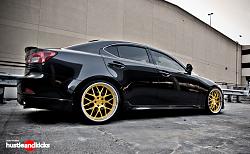 Photoshop members ISX50 wheels in gold w/polish lip-lexus-ps22.jpg