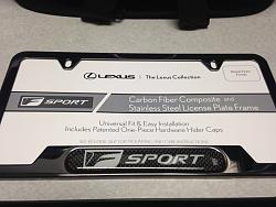 F Sport Carbon Fiber License Plate Frame-lexus-f-sport-carbon-fiber-license-plate-frame.jpg