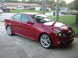 Some quick pics of my new 2007 Matador Red IS350-new-car001.jpg