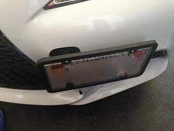 Front License Plate, unsightly relocation hole... Large pics, sorry...-img_4667.jpg