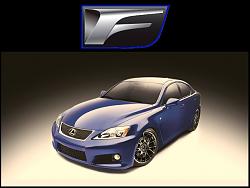 2014 IS F: custom start-up &amp; display-off images-lexus-f-logo-with-car.jpg
