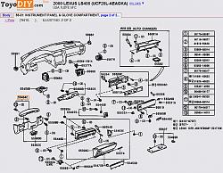 Remove and replace instrument panel, 1998-2000 LS-2000-ls400-instrument-panel-diagram.jpg