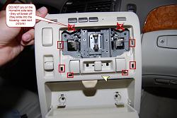 DIY Valentine V1 radar detector hardwire 2001 LS430-01-dome-light-removal.jpg