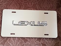 Silver 07-09 LS460 Front License Bracket and Chrome Lexus tag-photo-203-1-.jpg