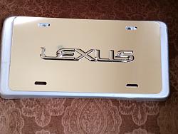 Silver 07-09 LS460 Front License Bracket and Chrome Lexus tag-photo-201-1-.jpg