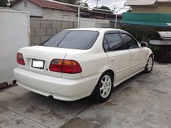 F/S or F/T *Rare RHD 2000 Champ White Civic Ferio,Clean Title,CTR/Spoon-Motor*-rear-driver-side-view.jpg