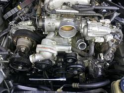 DIY: 99 SC400 Valve Cover Gasket, T-Belt, Water Pump etc..-13-t-belt-waterpump-job-hoses-removed.jpg