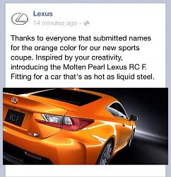 Molten Pearl RC F + Carbon Package &quot;Spotted&quot; @ Lexus USA-image.jpg