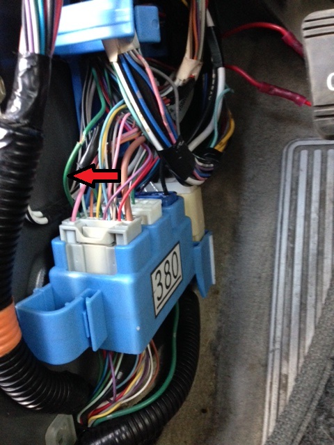 Brake Light Wire Location in Driver Kick Panel ... remote starter wiring harness 