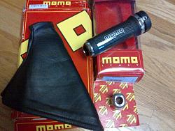 Brand New In Box Authentic MOMO Hand Brake w/ adaptor &amp; Leather E-Brake Boot-img-20120906-00711.jpg