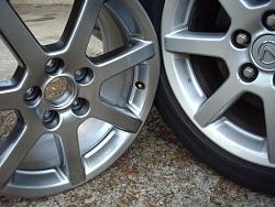OEM GS430 7 spoke wheels; Custom Powder coat Lexus Gun Metal; Rare Finish. Excellent!-sidebyside.jpg