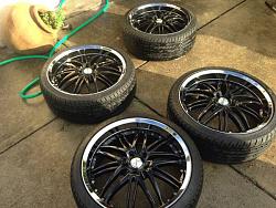 Fs/ft: 20&quot; black w chrome lip rims w 245/35 tires excellent condition 0 firm/trade-image.jpg
