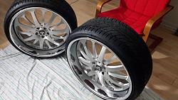 21&quot; forged 3 piece staggered ls460 fitment new Pirelli tires-20141220_014634.jpg