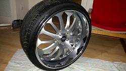 21&quot; forged 3 piece staggered ls460 fitment new Pirelli tires-20141220_014546.jpg