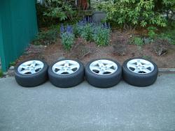 FS: 17&quot; Silver GS400 Rims with Tires-4-rims-lined-up-1-.-small-photo.jpg