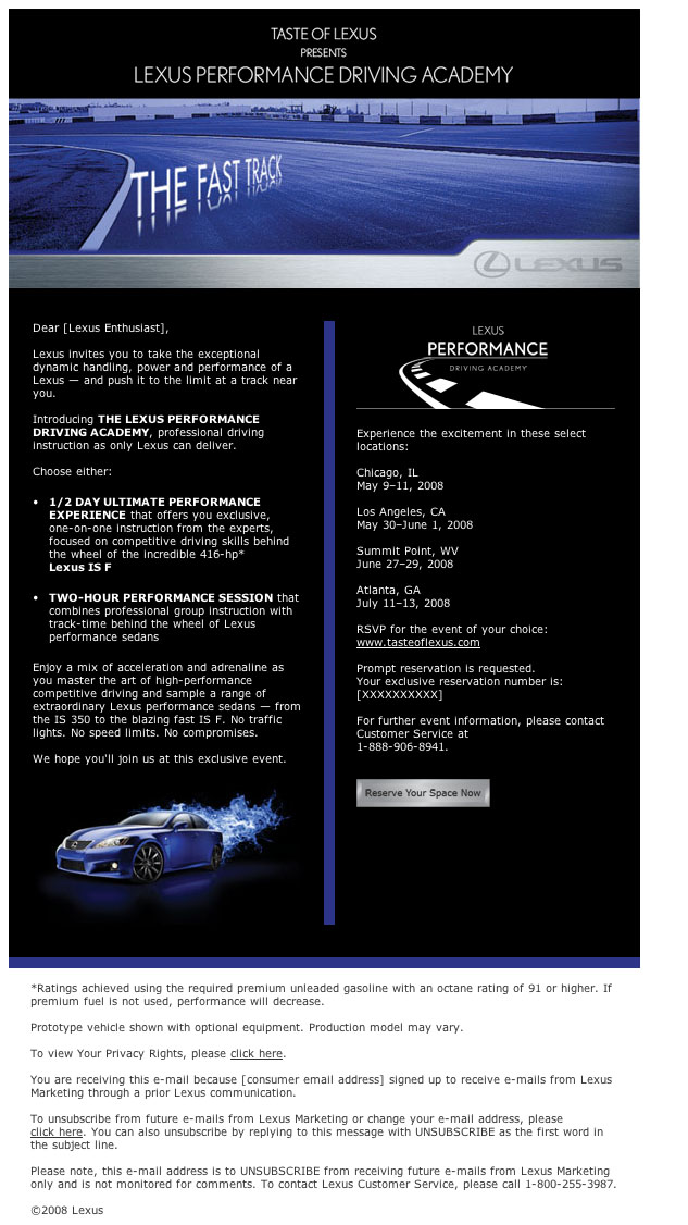 The IS-F Performance Driving Academy