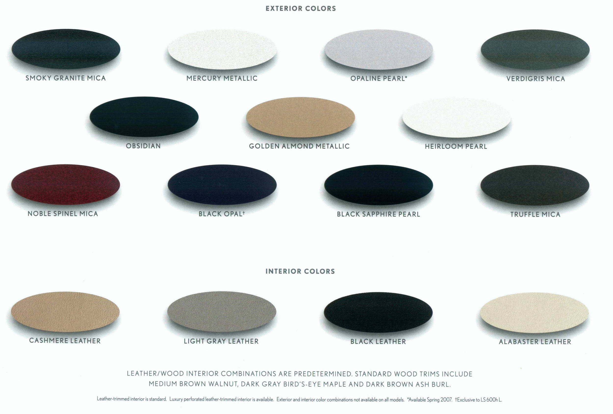 2010 Lexus Color Chart