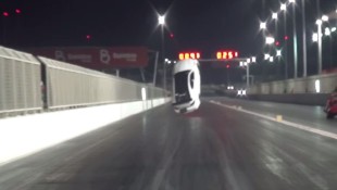 Nasty Lexus IS F Drag Racing Crash