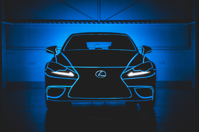 Lexus IS Lines Light Up Photo Shoot