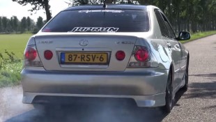 Watch a 2JZ Lexus IS Smoke Its Tires