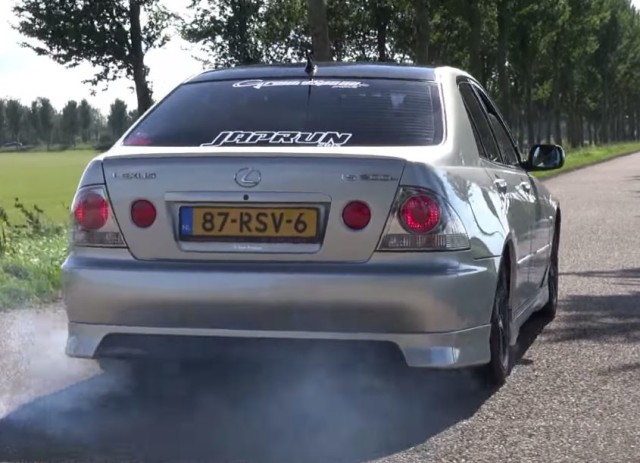 Watch a 2JZ Lexus IS Smoke Its Tires