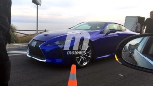 LC 500 Looks Beautiful in Blue While Filming in Spain