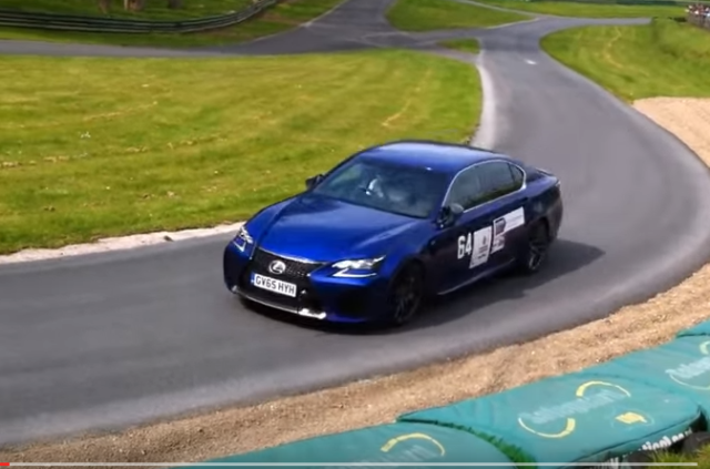 Heavy Hillclimbing Action in a Lexus GS F