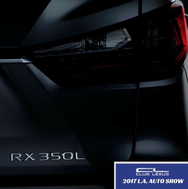 2018 Lexus RX 350L to Debut Nov. 29 in L.A.