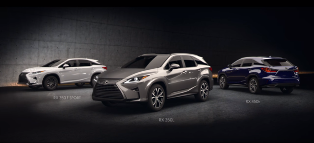 2018 Lexus RX lineup