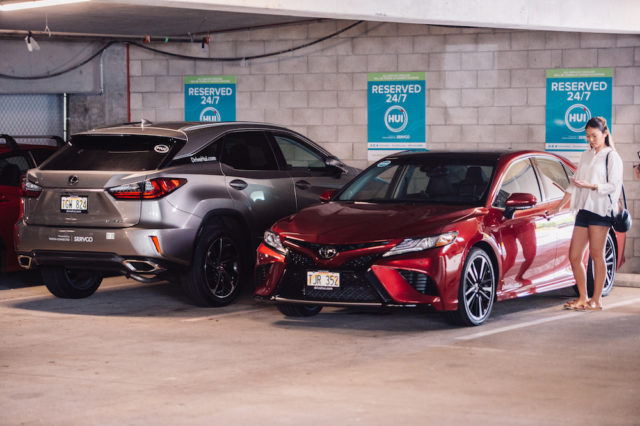 Toyota's Hui car-sharing program in Honolulu, Hawaii.