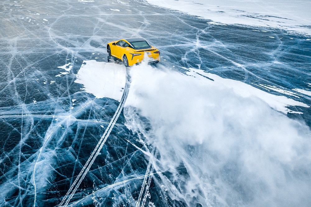 Club Lexus - RX SUV and LC coupe on Siberia’s frozen Lake Baikal