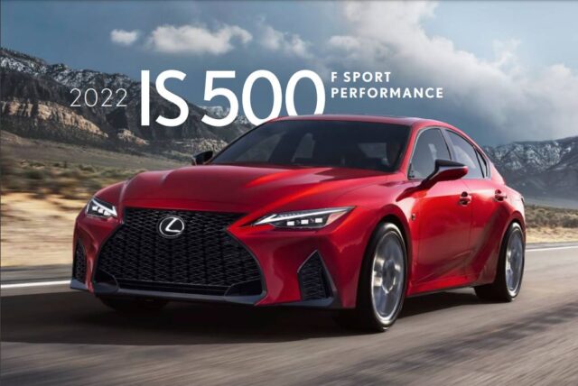 2022 Lexus IS 500 F-Sport Performance Brochure