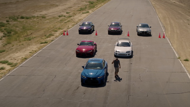 Lexus IS 500, Supra Takes On Scores Of BMWs In Epic Drag Race