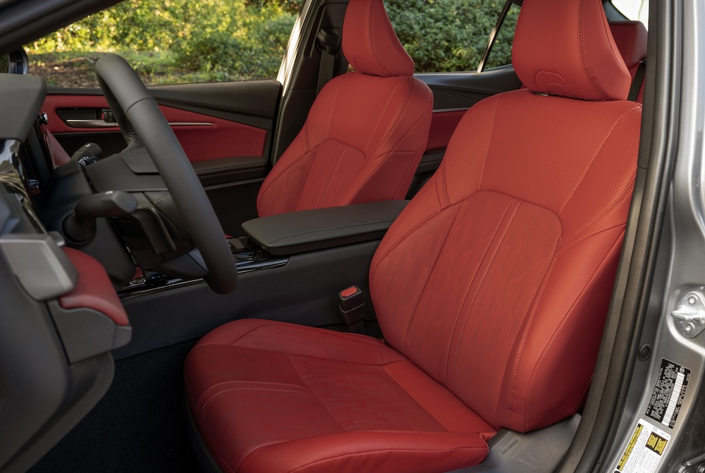 red leather interior